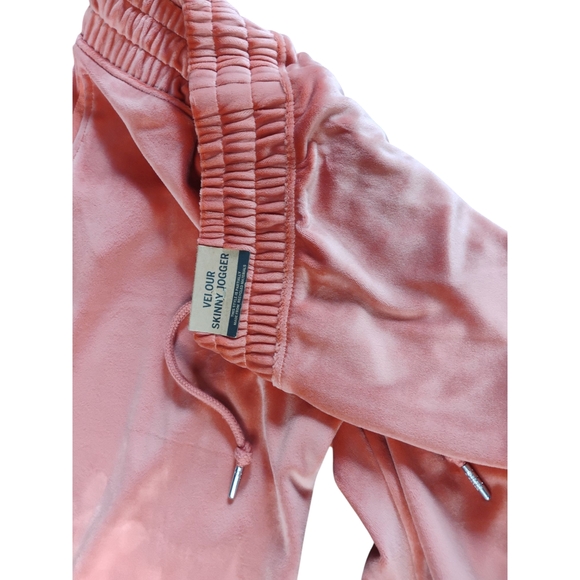 Victoria's Secret PINK NWT Velour Skinny Joggers Women's Size XS Pink/Peach - Picture 6 of 8